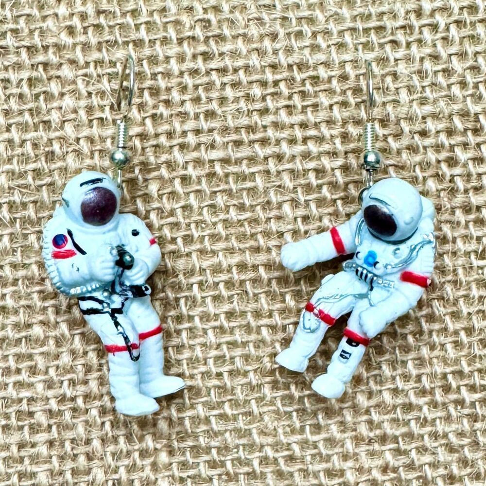 2/$40 Handmade Astronaut One-of-a-kind Earrings